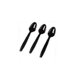Black Disposable Plastic Spoon - 50 per pack