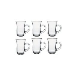 Pasabahce Estekana Turkish Tea Set 145 ml with hand - Set of 6